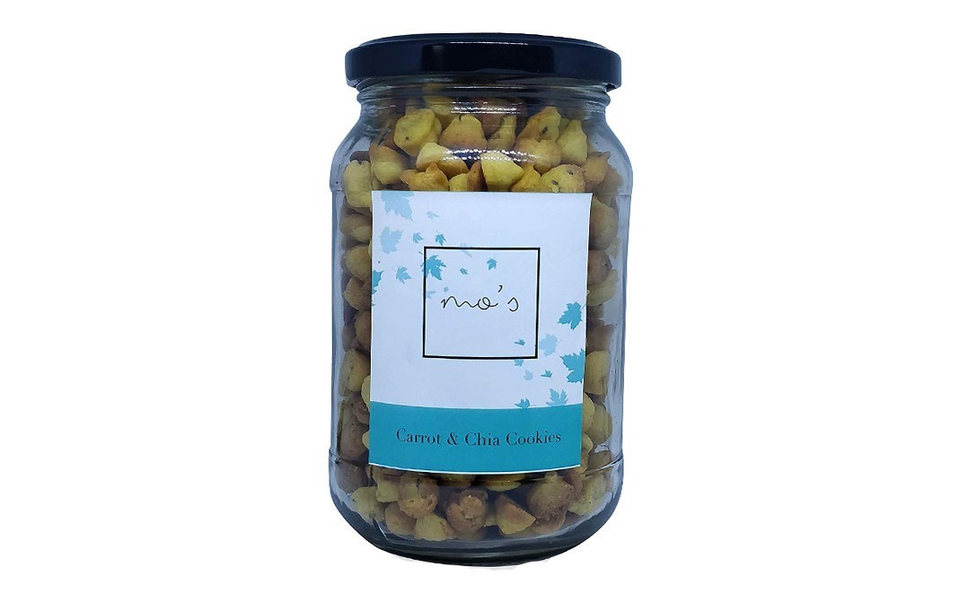 Mo's Carrot & Chia Cookies    Glass Jar  200 grams